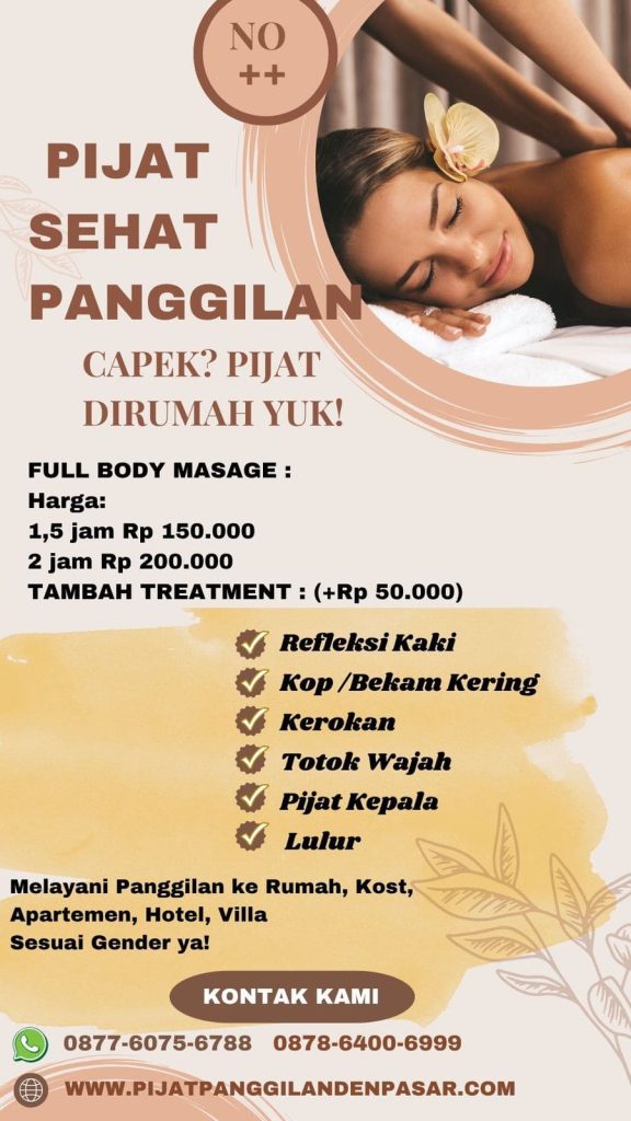 Pijat Panggilan Seminyak Bali dengan Terapis Bersertifikat
